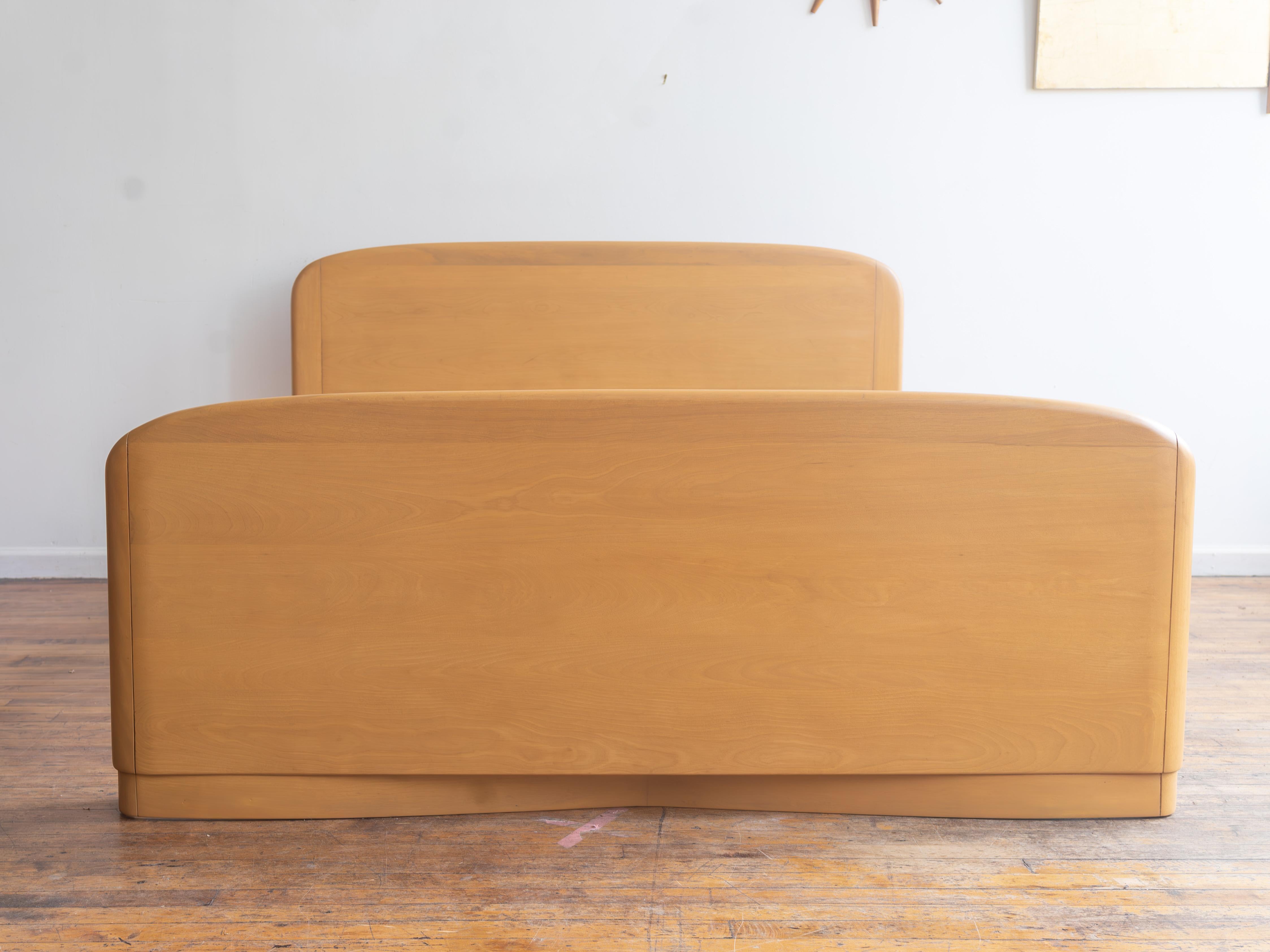 American Vintage Mid Century Heywood Wakefield Full Bed Frame For Sale