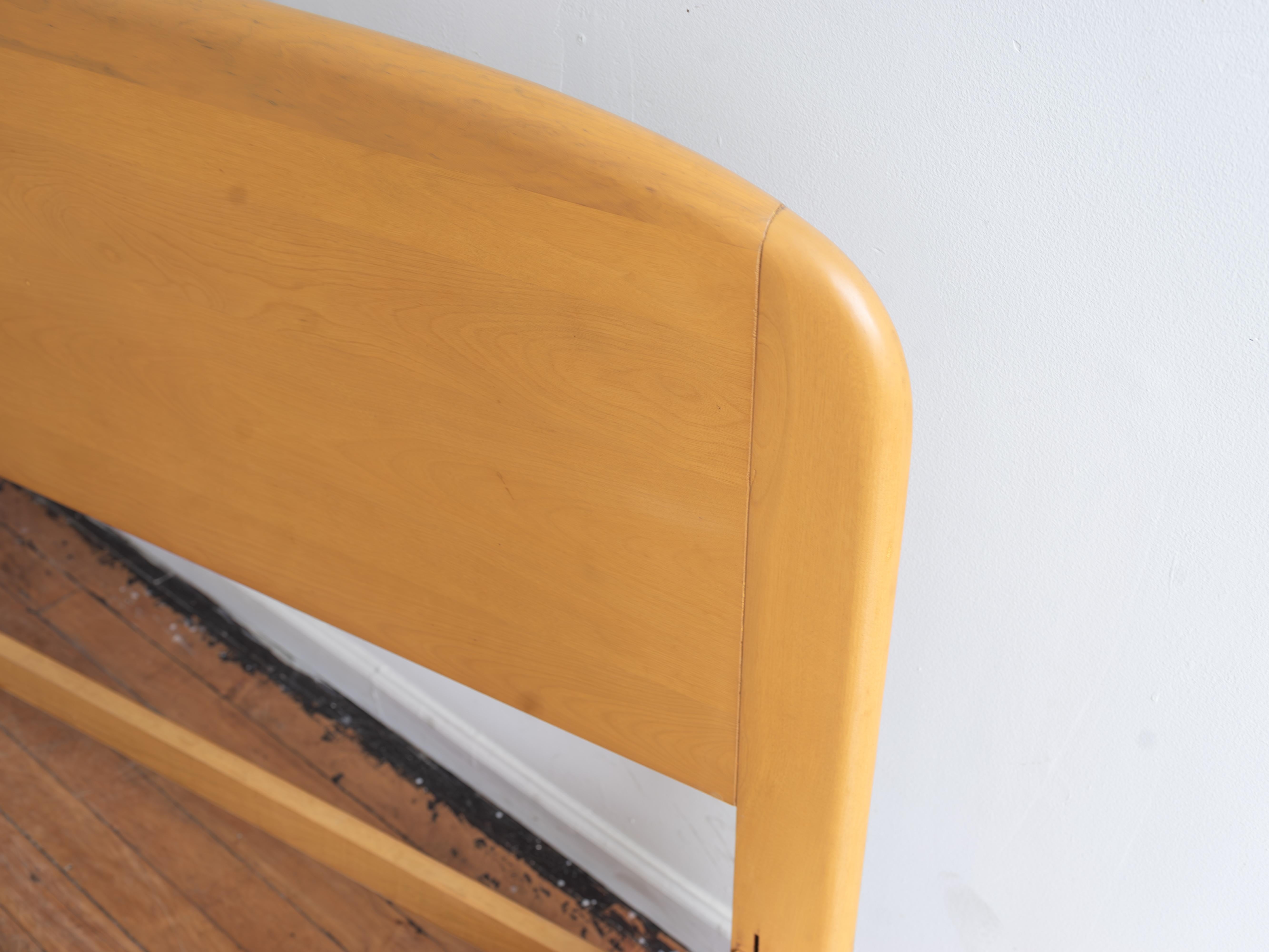 Birch Vintage Mid Century Heywood Wakefield Full Bed Frame For Sale