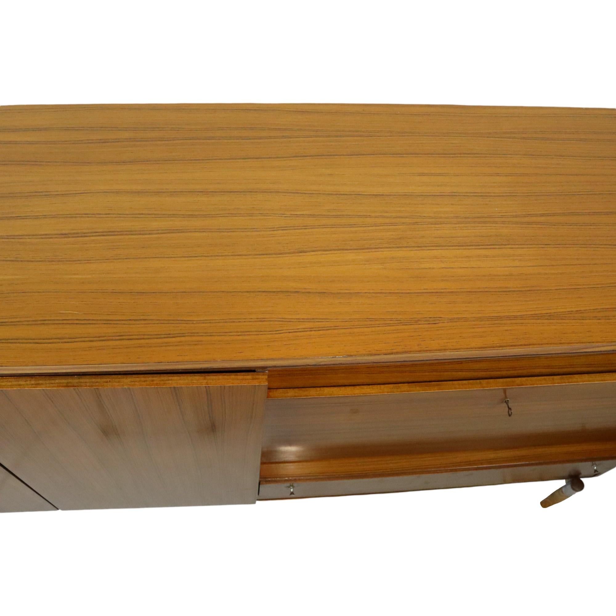 Vintage Mid Century Highboard Cabinet Drawer and Doors Teak Veneer 200cm For Sale 9