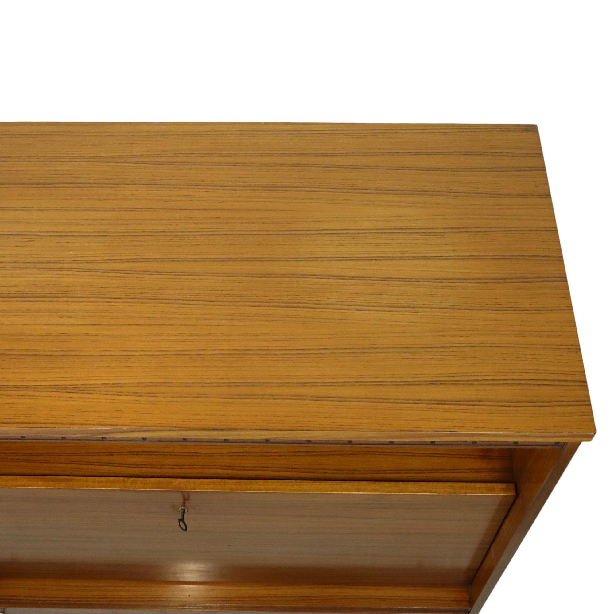 Vintage Mid Century Highboard Cabinet Drawer and Doors Teak Veneer 200cm For Sale 10