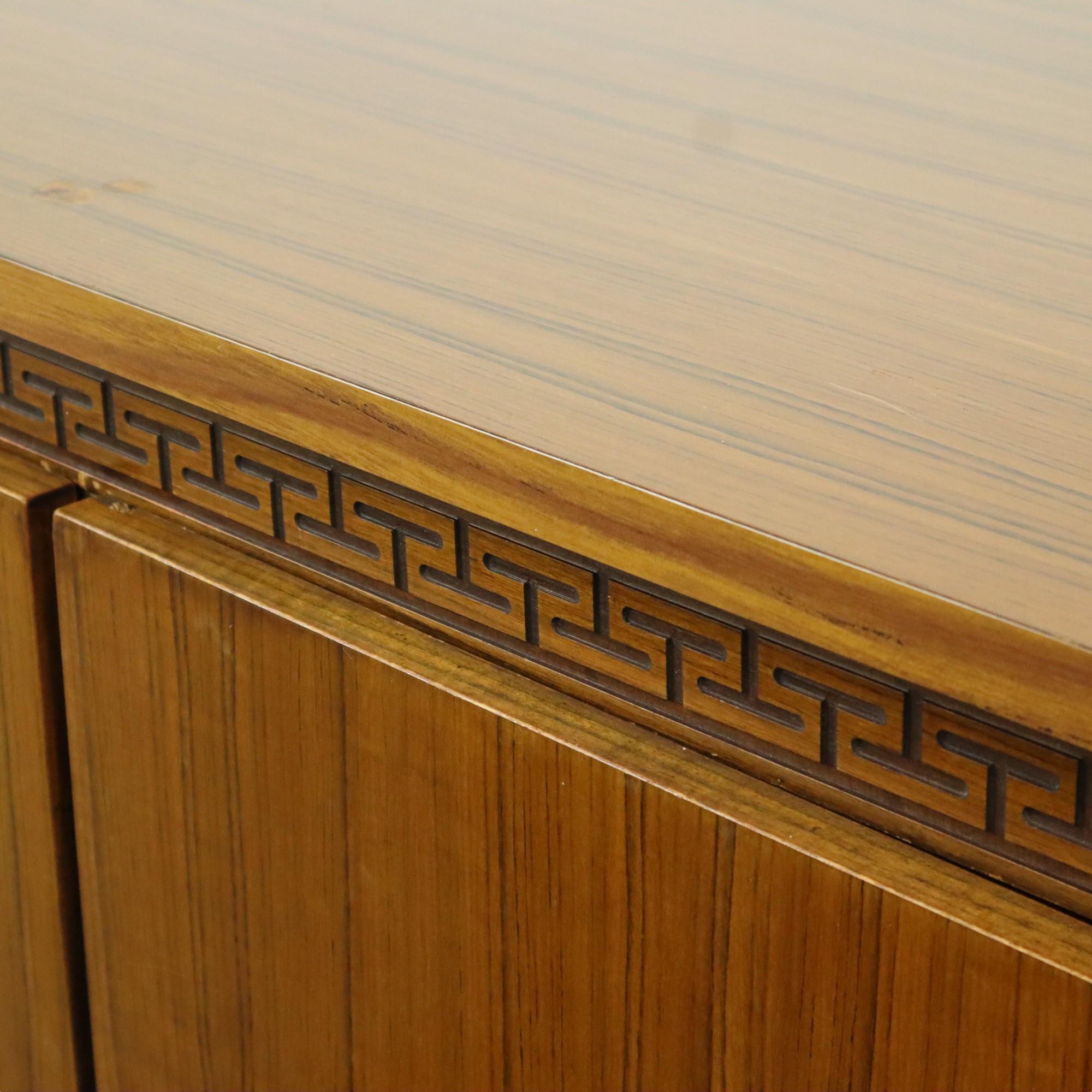 Vintage Mid Century Highboard Cabinet Drawer and Doors Teak Veneer 200cm For Sale 11