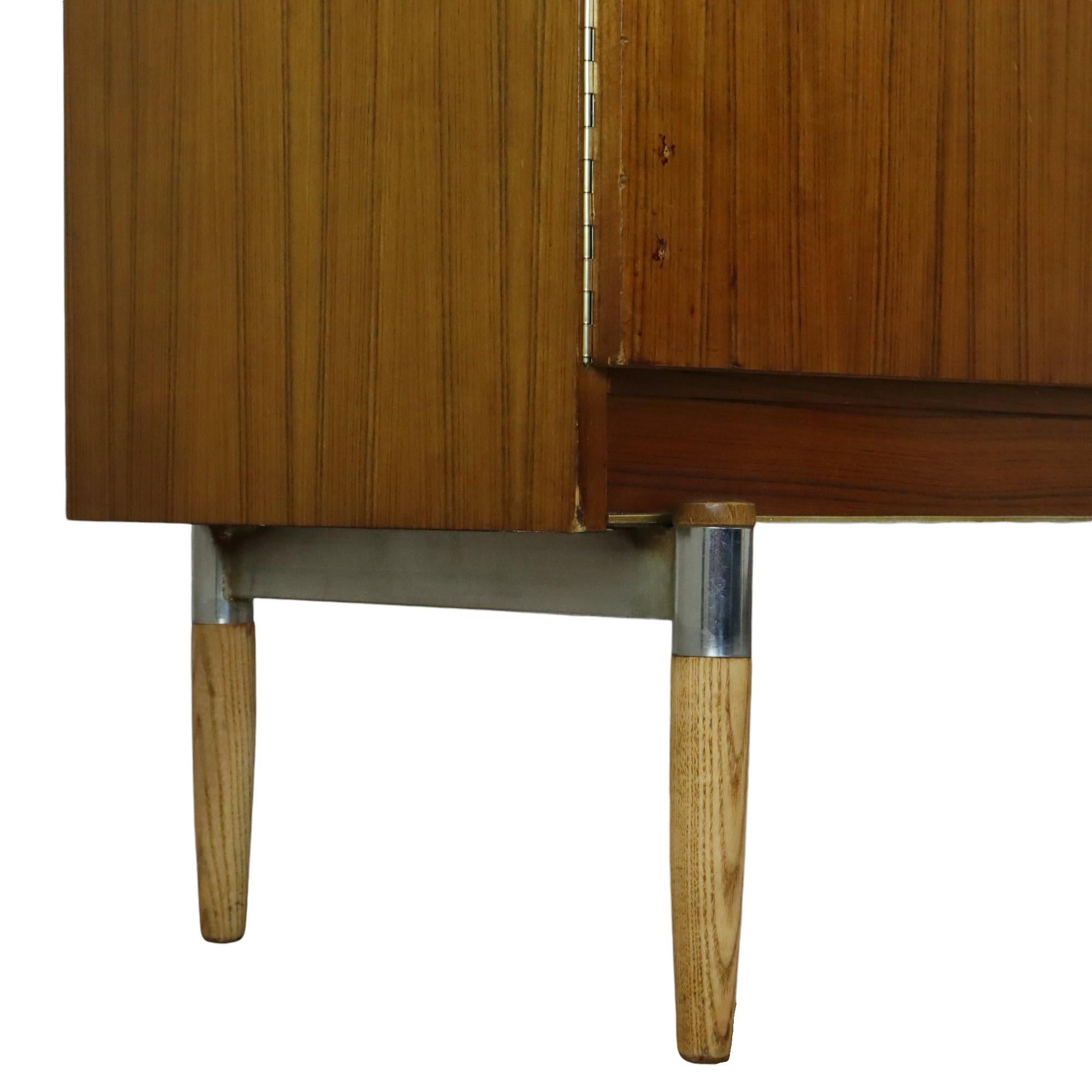 Vintage Mid Century Highboard Cabinet Drawer and Doors Teak Veneer 200cm For Sale 13