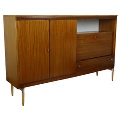Vintage Mid Century Highboard Cabinet Drawer and Doors Teak Veneer 200cm