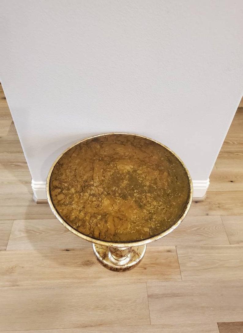 Vintage Mid-Century Hollywood Regency Gilt Bronze Occasional Table For Sale 2