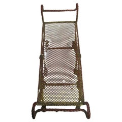 Vintage Mid Century Hollywood Regency Gilt Rope and Tassel Double Bench, Italy