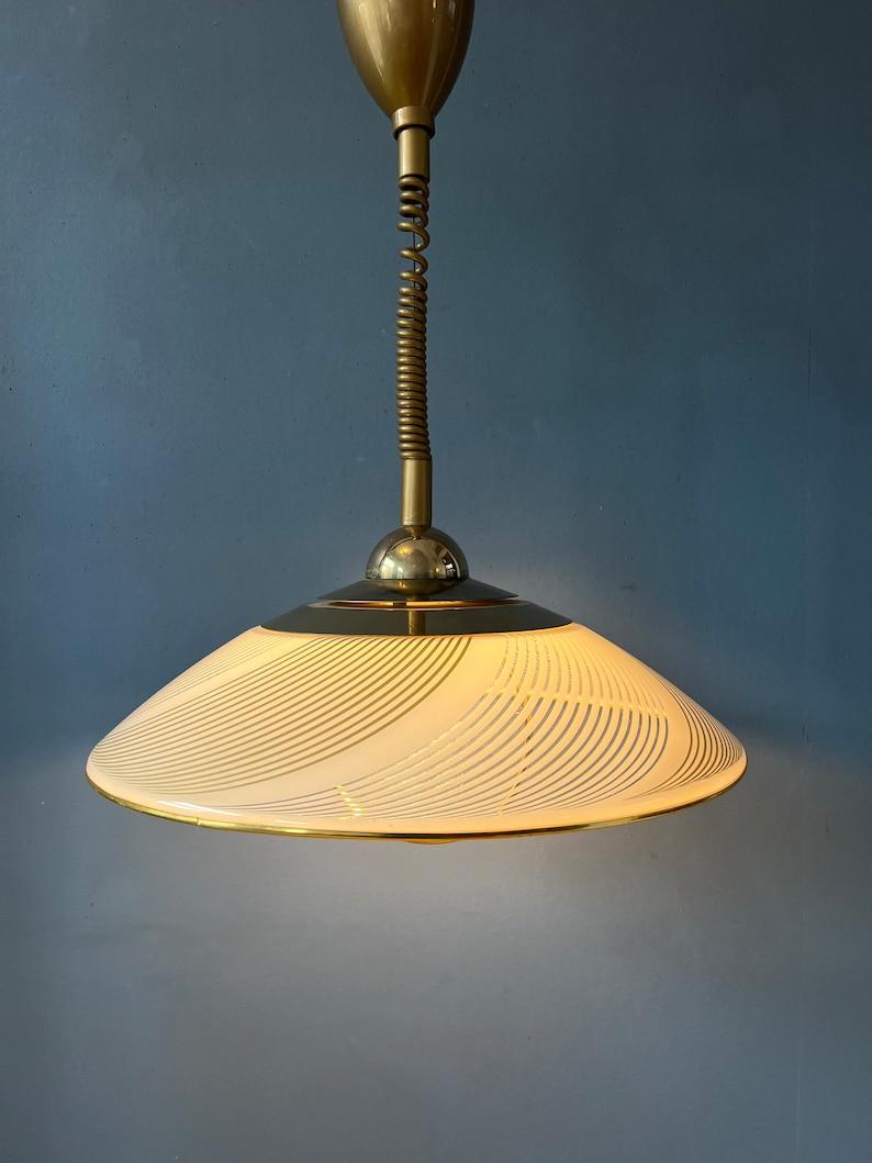 Vintage Mid Century Hollywood Regency Pendant Lamp, 1970s In Excellent Condition For Sale In ROTTERDAM, ZH