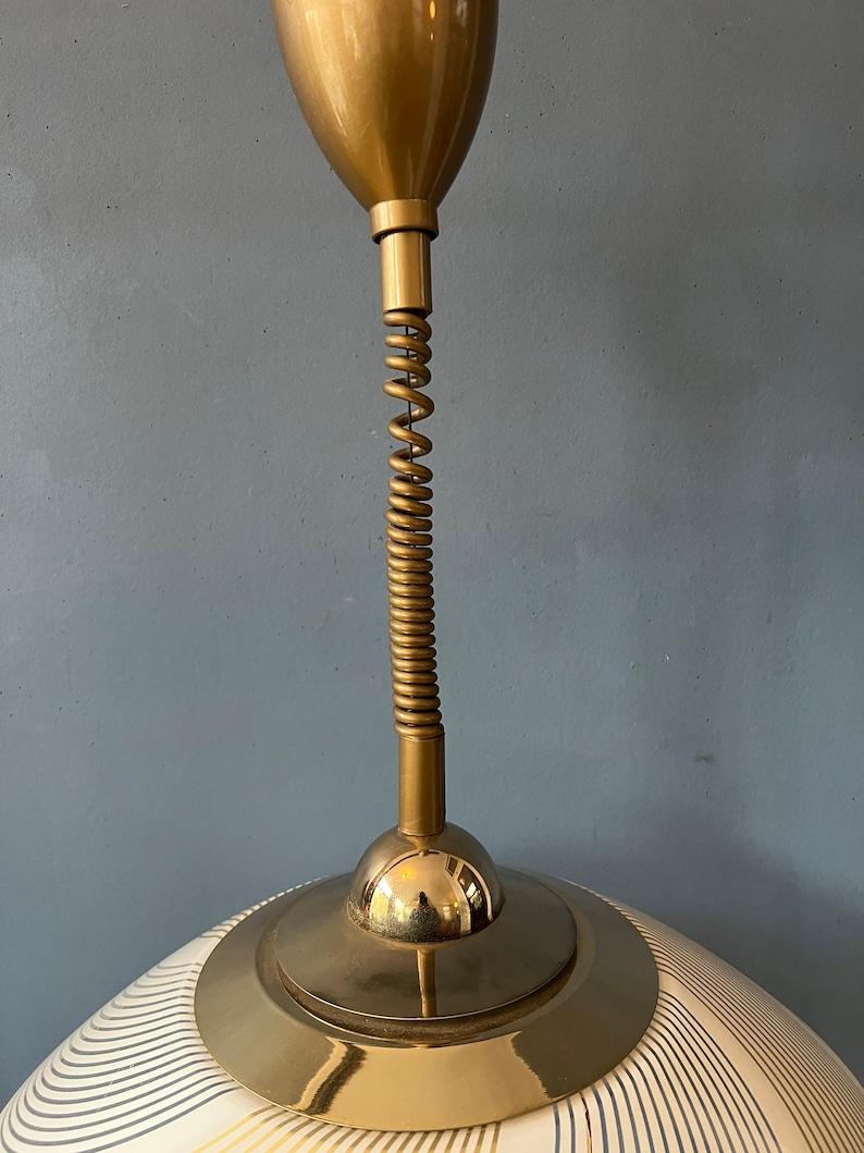 Vintage Mid Century Hollywood Regency Pendant Lamp, 1970s For Sale 4