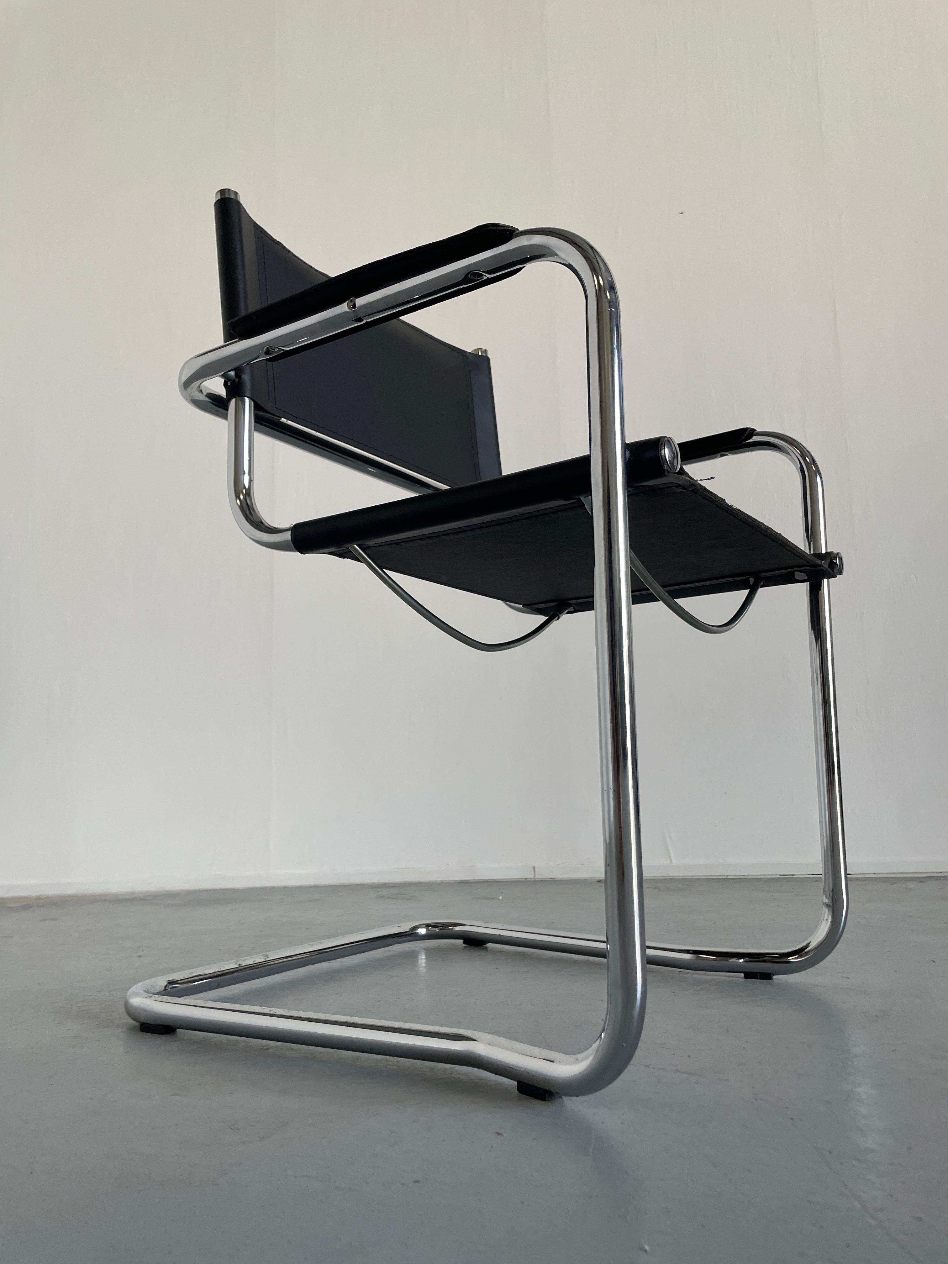 Vintage Mid Century Iconic Mart Stam S34 Cantilever Armchair, 1980s Italy For Sale 4