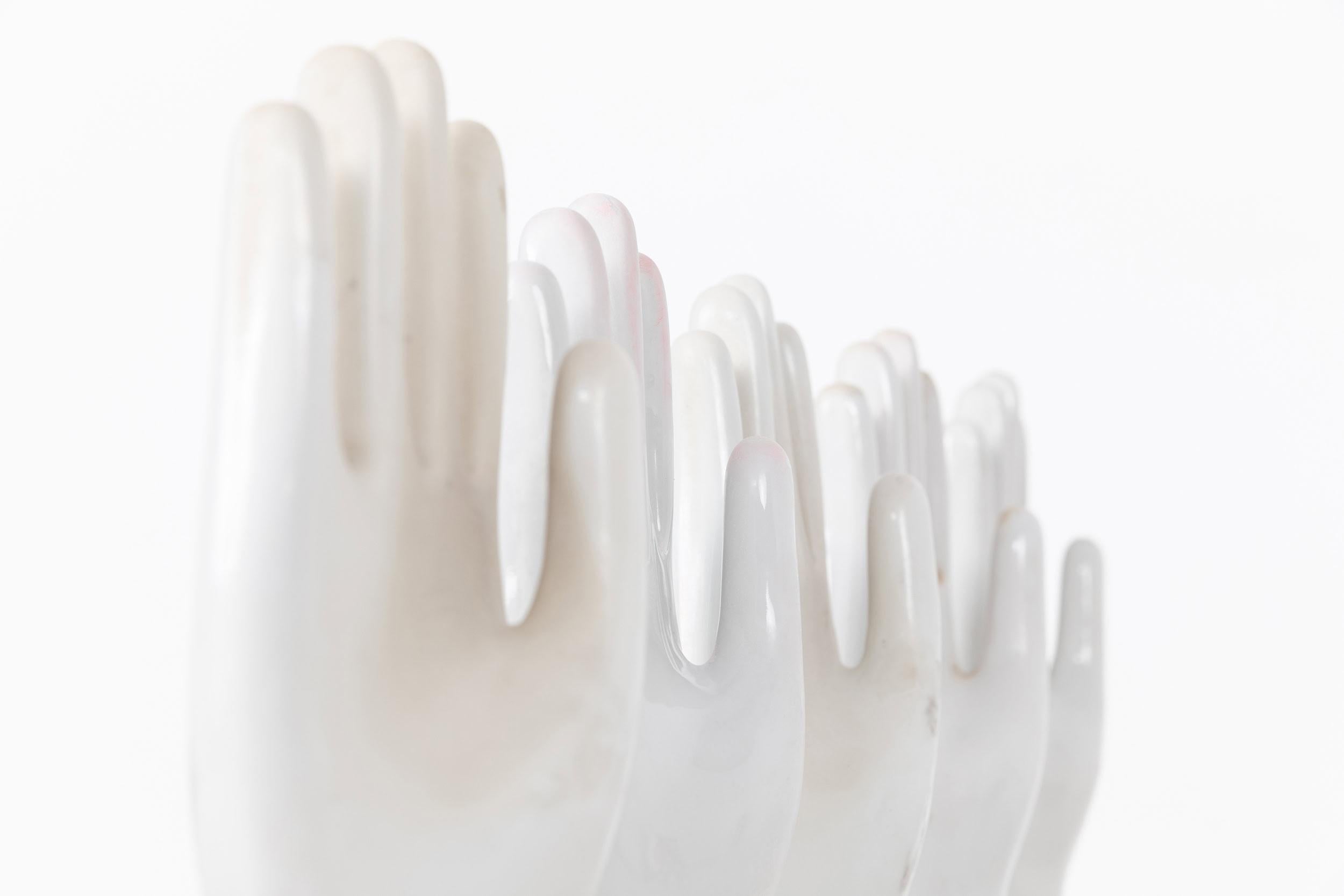 20th Century Vintage Mid-Century Industrial Ceramic Glove Mould Statue. c.1960 For Sale
