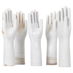 Vintage Mid-Century Industrial Ceramic Glove Mould Statue. c.1960