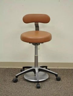 Vintage Mid Century Industrial Modern Adjustable Dental Dentist Chair Stool Seat