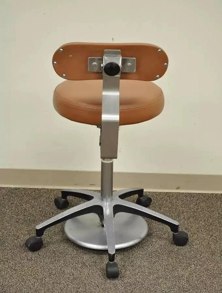 Mid-Century Modern Vintage Mid Century Industrial Modern Adjustable Dental Dentist Chair Stool Seat