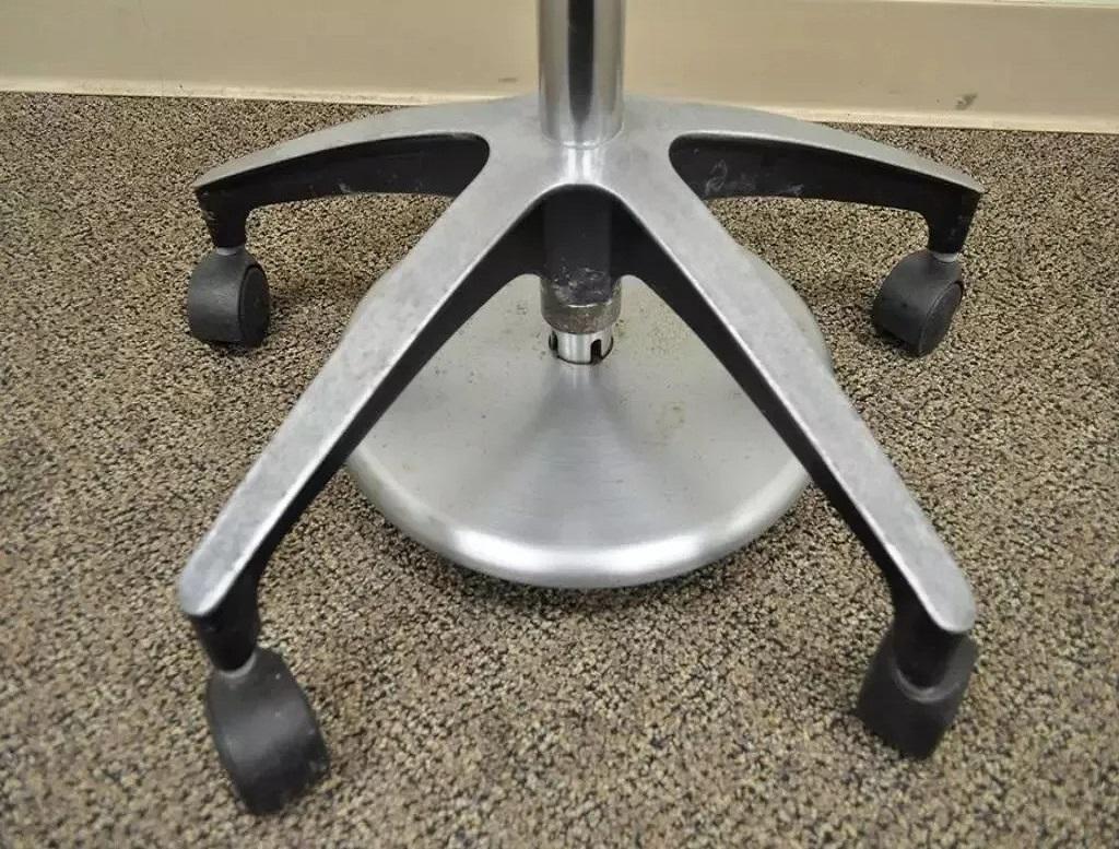Unknown Vintage Mid Century Industrial Modern Adjustable Dental Dentist Chair Stool Seat