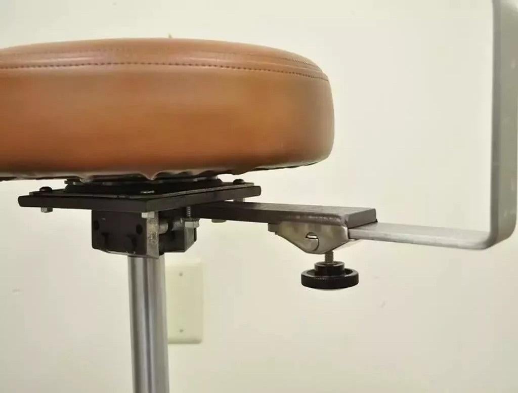 Cast Vintage Mid Century Industrial Modern Adjustable Dental Dentist Chair Stool Seat