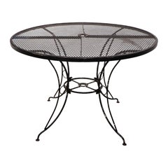Vintage Mid Century  Iron Garden Patio Dining Table att. to Woodard