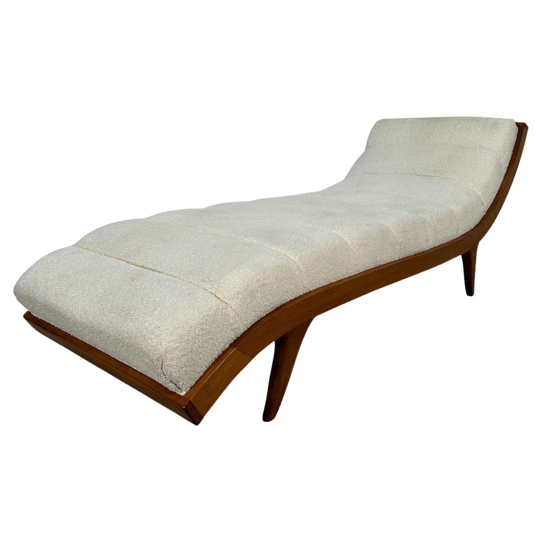 Vintage Mid Century Italian Chaise Lounge 1960s