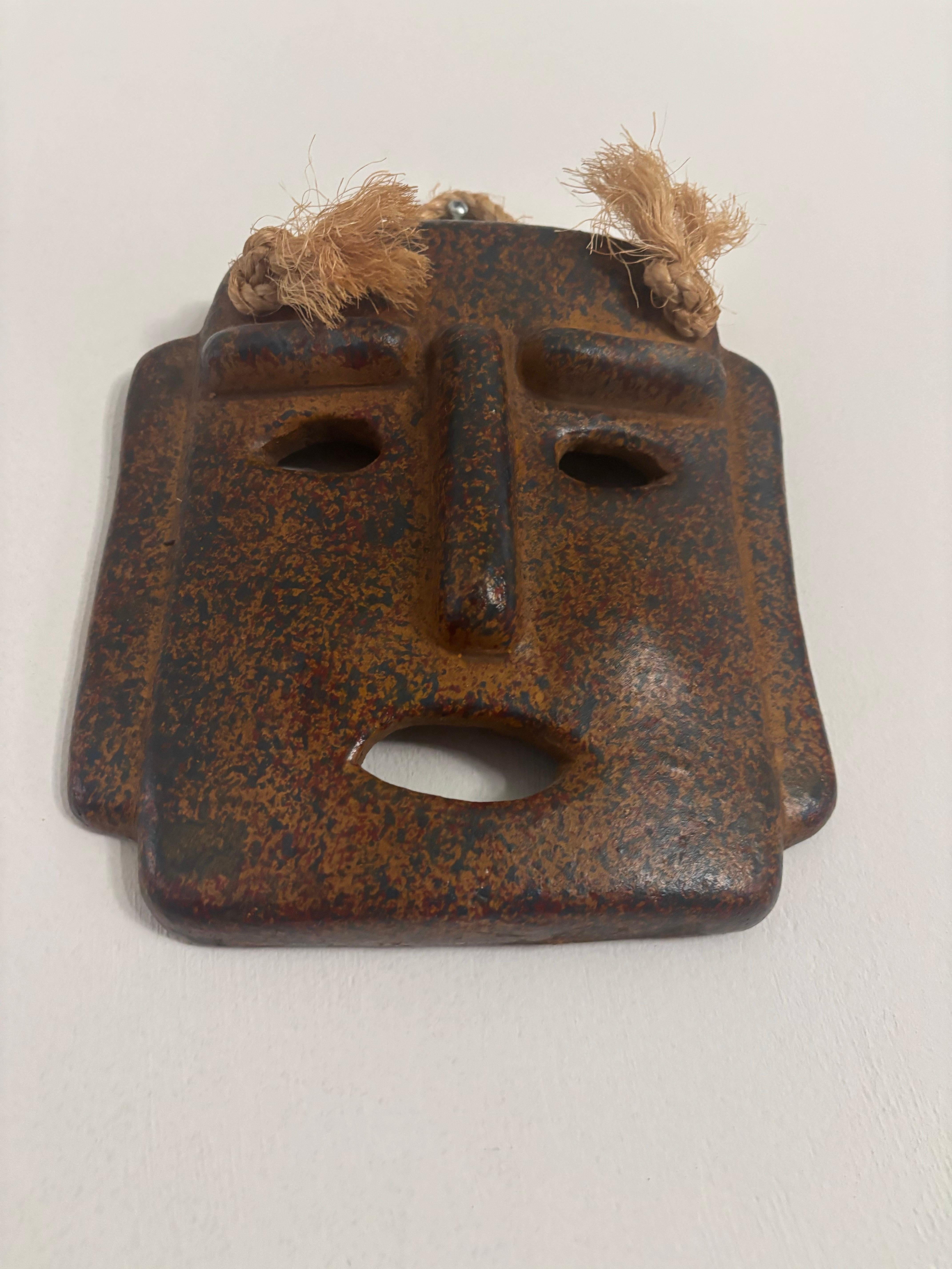 Mid-Century moderno Maschera d'argilla italiana d'epoca della metà del secolo scorso in vendita