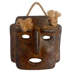 Maschera d'argilla italiana d'epoca della metà del secolo scorso