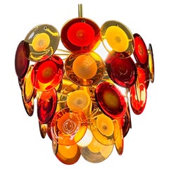 Vintage Mid Century Italian Murano Glass Chandelier