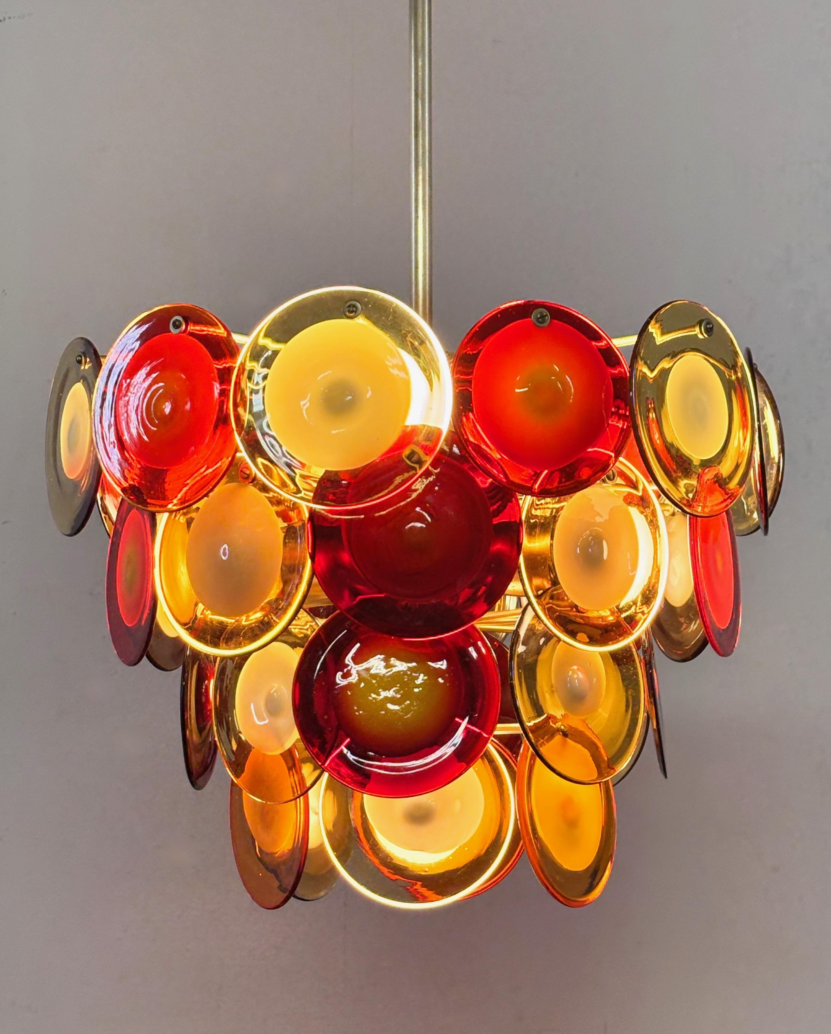 Araña vintage de cristal de Murano italiano de mediados de siglo siglo XX en venta