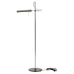 Vintage Mid Century Italian Silver Chrome Floor Lamp by Arteluce (attr)