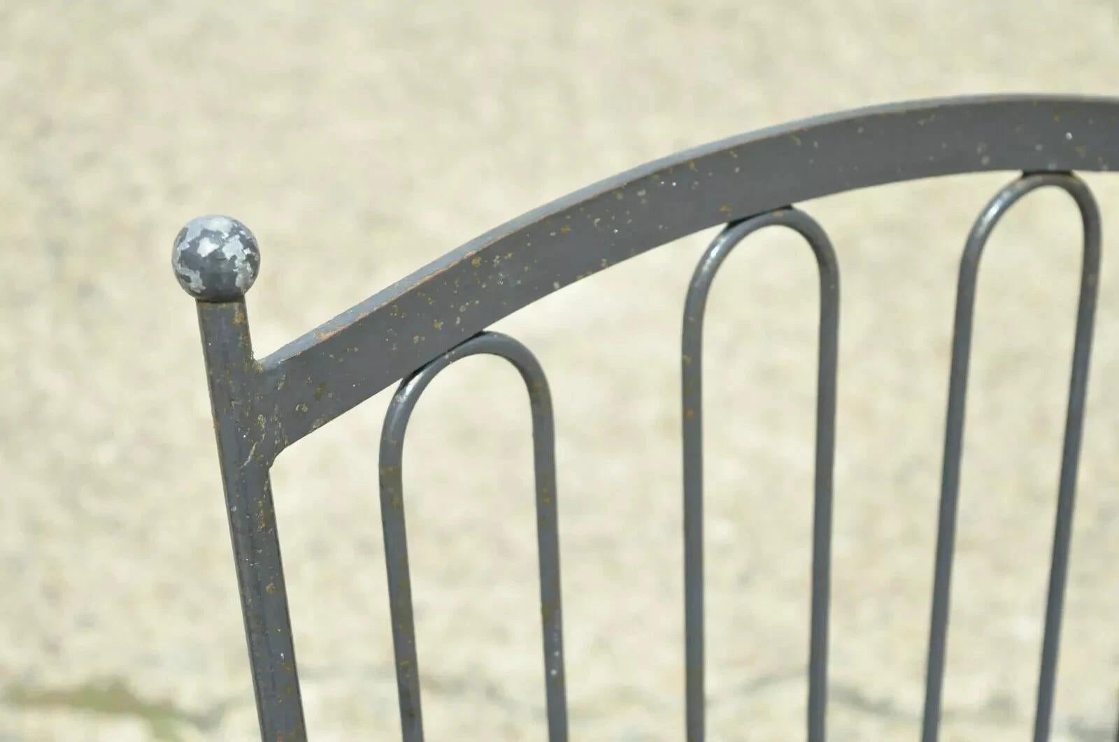 Vintage Mid Century ItalianVi Modern Wrought Iron Patio Esszimmerstühle - Satz von 4 im Angebot 4