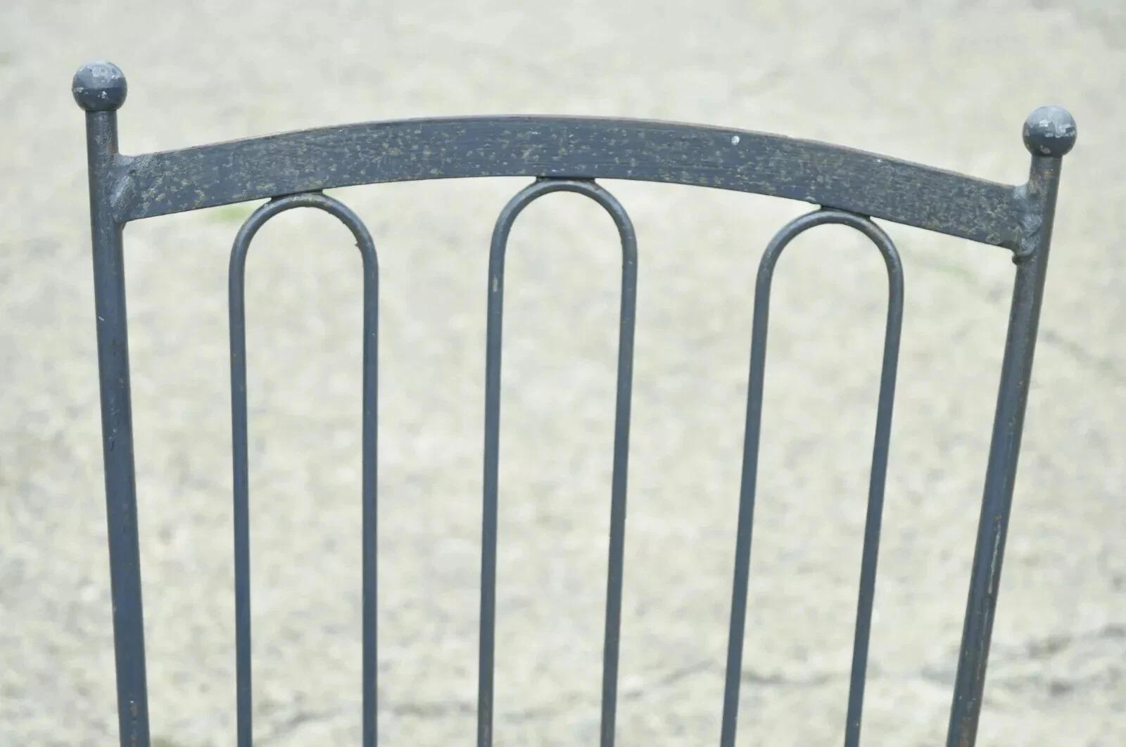 Vintage Mid Century ItalianVi Modern Wrought Iron Patio Esszimmerstühle - Satz von 4 (Unbekannt) im Angebot