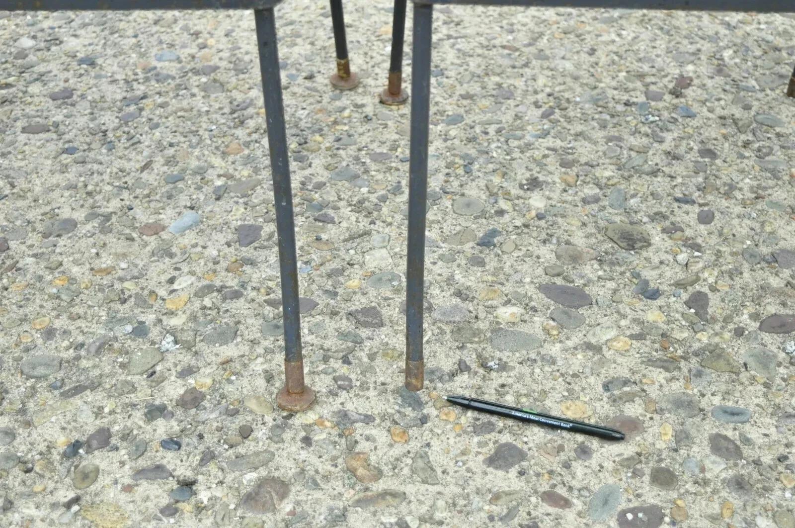 Vintage Mid Century ItalianVi Modern Wrought Iron Patio Esszimmerstühle - Satz von 4 im Angebot 1