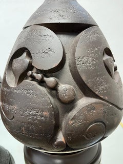 Lampade brutaliste vintage della metà del secolo scorso di Jo Wallis