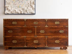 Vintage Mid-Century John Stuart Rosewood Campaign Chest / Credenza