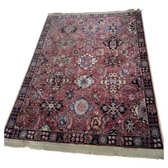 Vintage Mid-Century Karastan Rug - Persian Floral Kirman 4' x 5.7' - 1B966