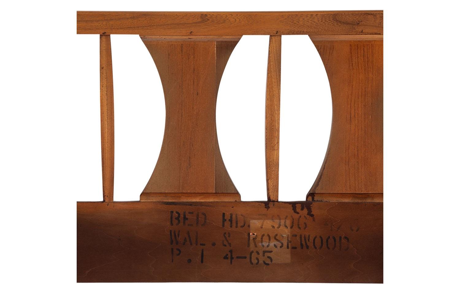 Rosewood Vintage Mid-Century Kent Coffey Queen Headboard