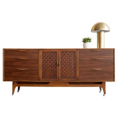 Vintage Mid Century Lane Perception 9-Drawer Lowboy Dresser