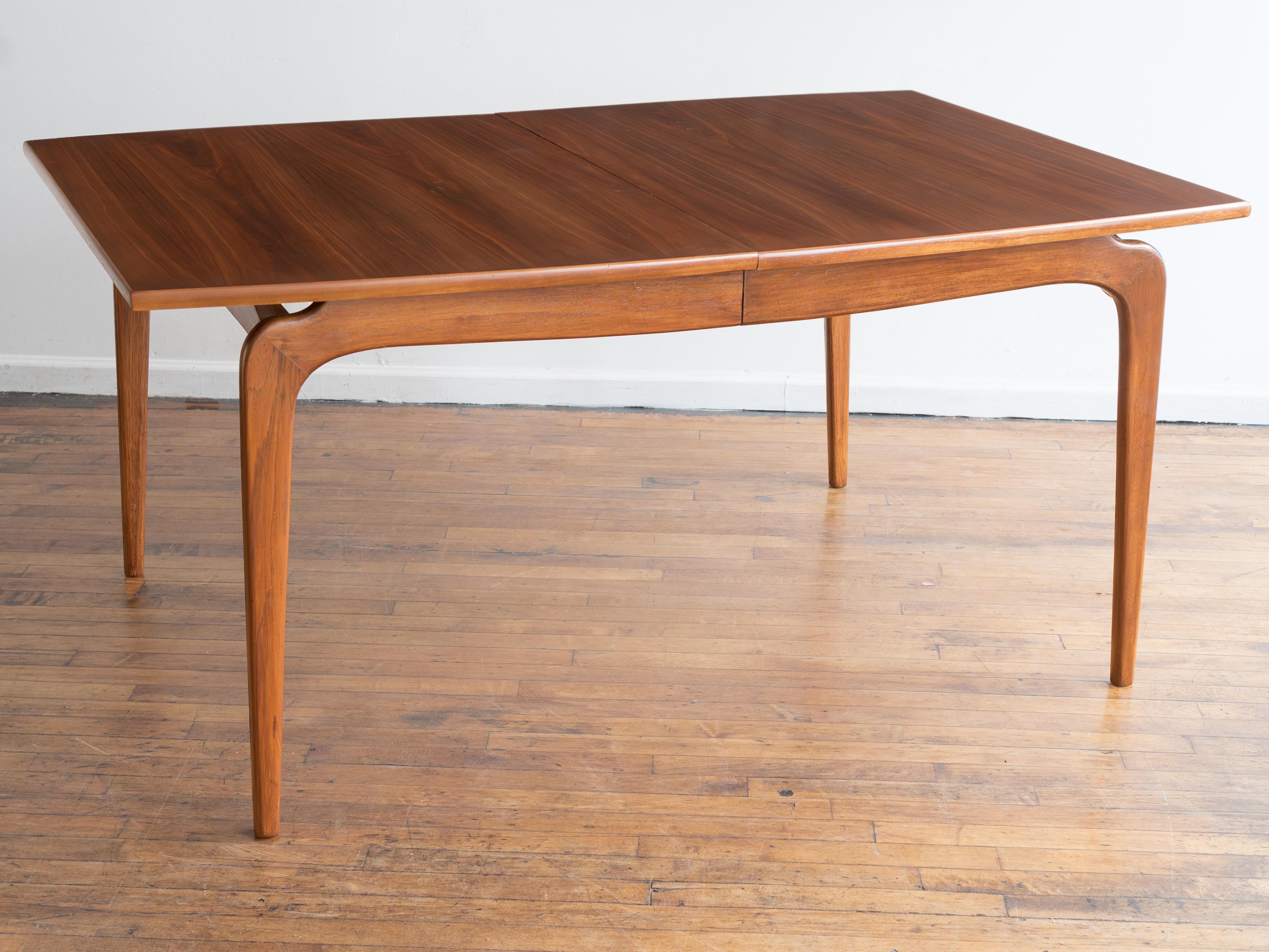 Vintage Mid Century Lane Perception Dining Table with Leaf Regular price In Good Condition In Chicago, IL