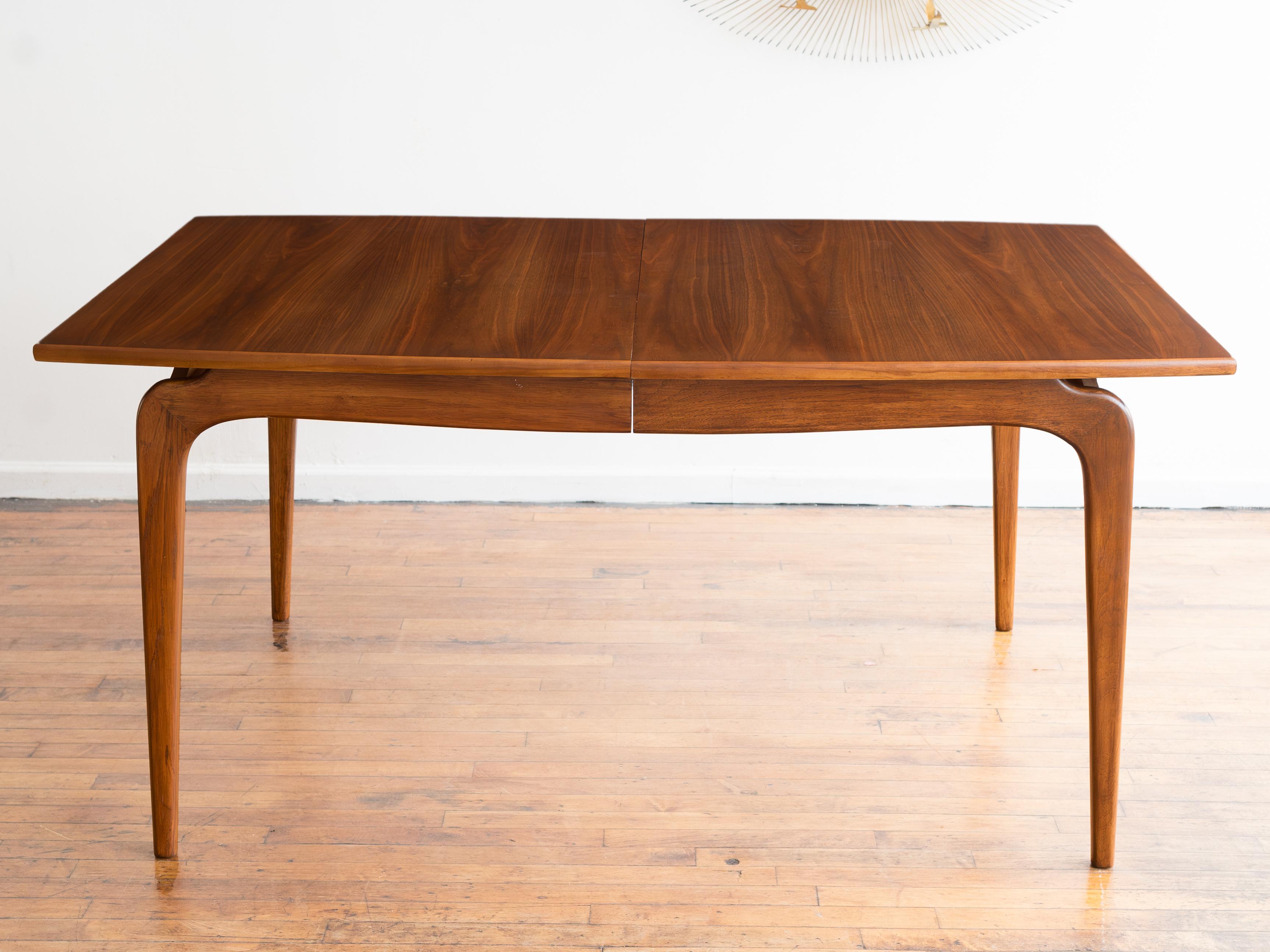 Walnut Vintage Mid Century Lane Perception Dining Table with Leaf Regular price