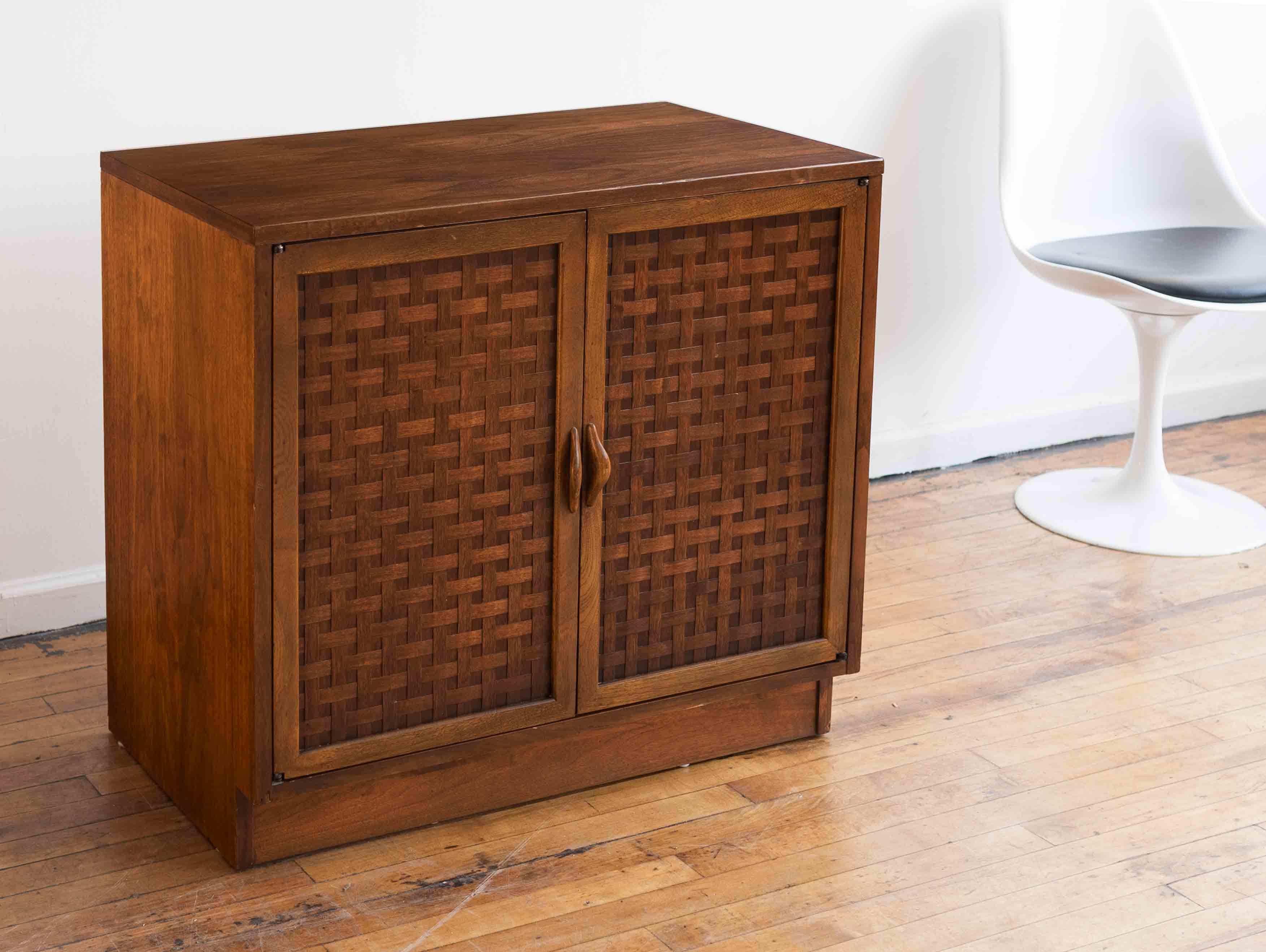 Mid-Century Modern Vintage Mid Century Lane Perception Small Cabinet / Record Cabinet / Console