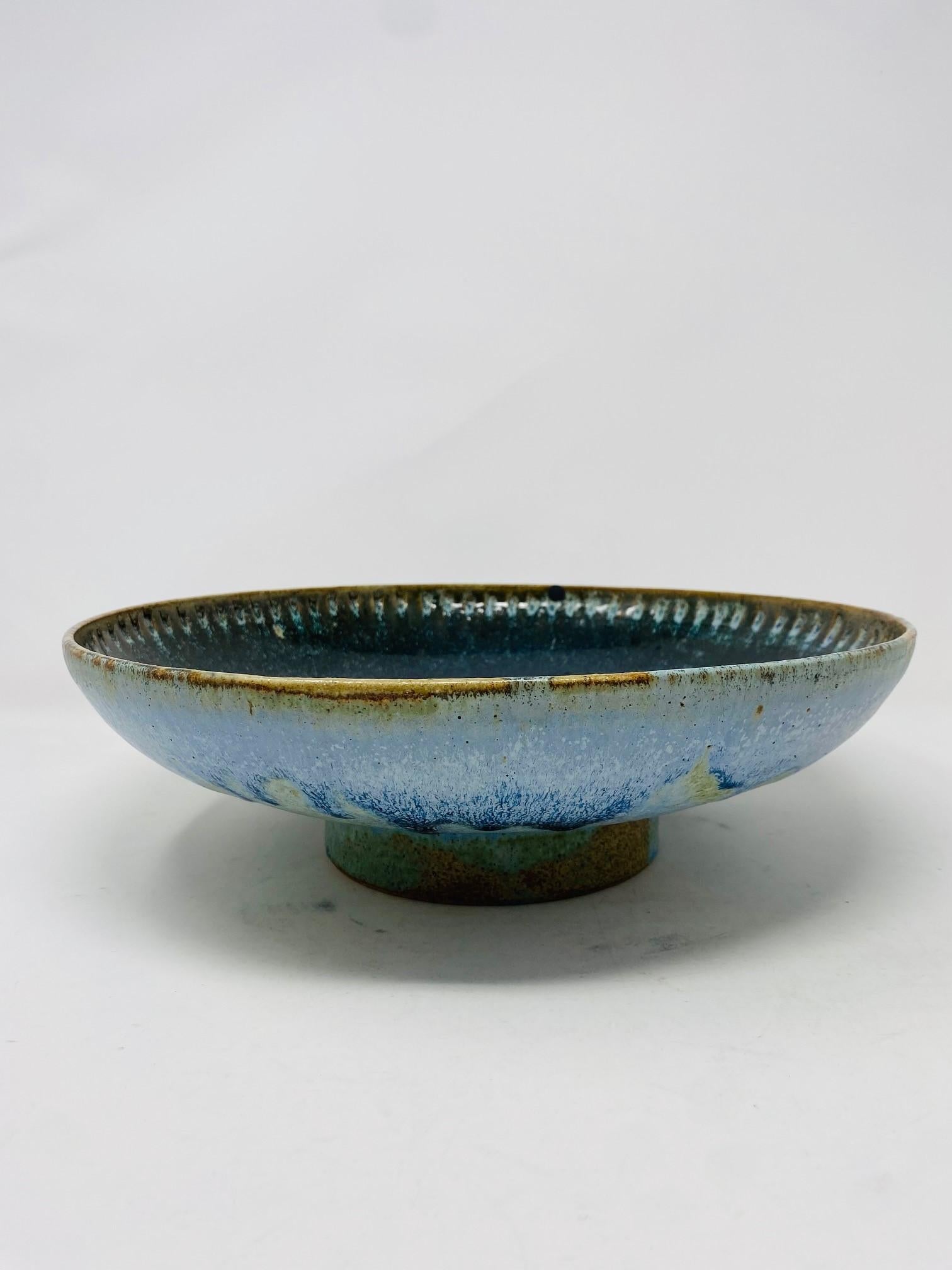 Vintage Mid-Century Large Ceramic Bowl in the style of Joel Edwards California 2