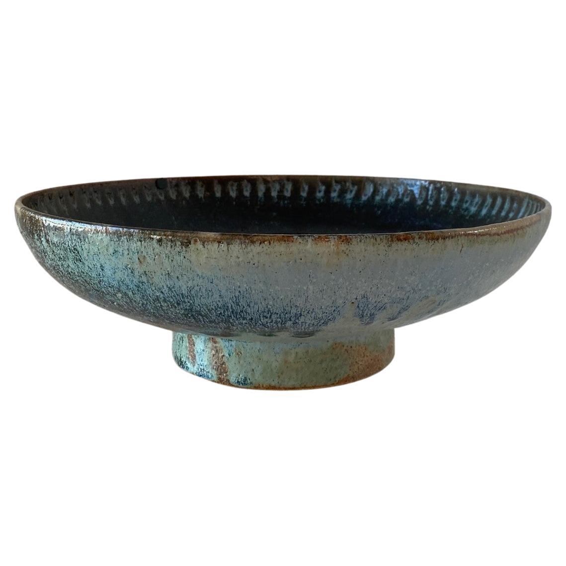 Vintage Mid-Century Large Ceramic Bowl in the style of Joel Edwards California