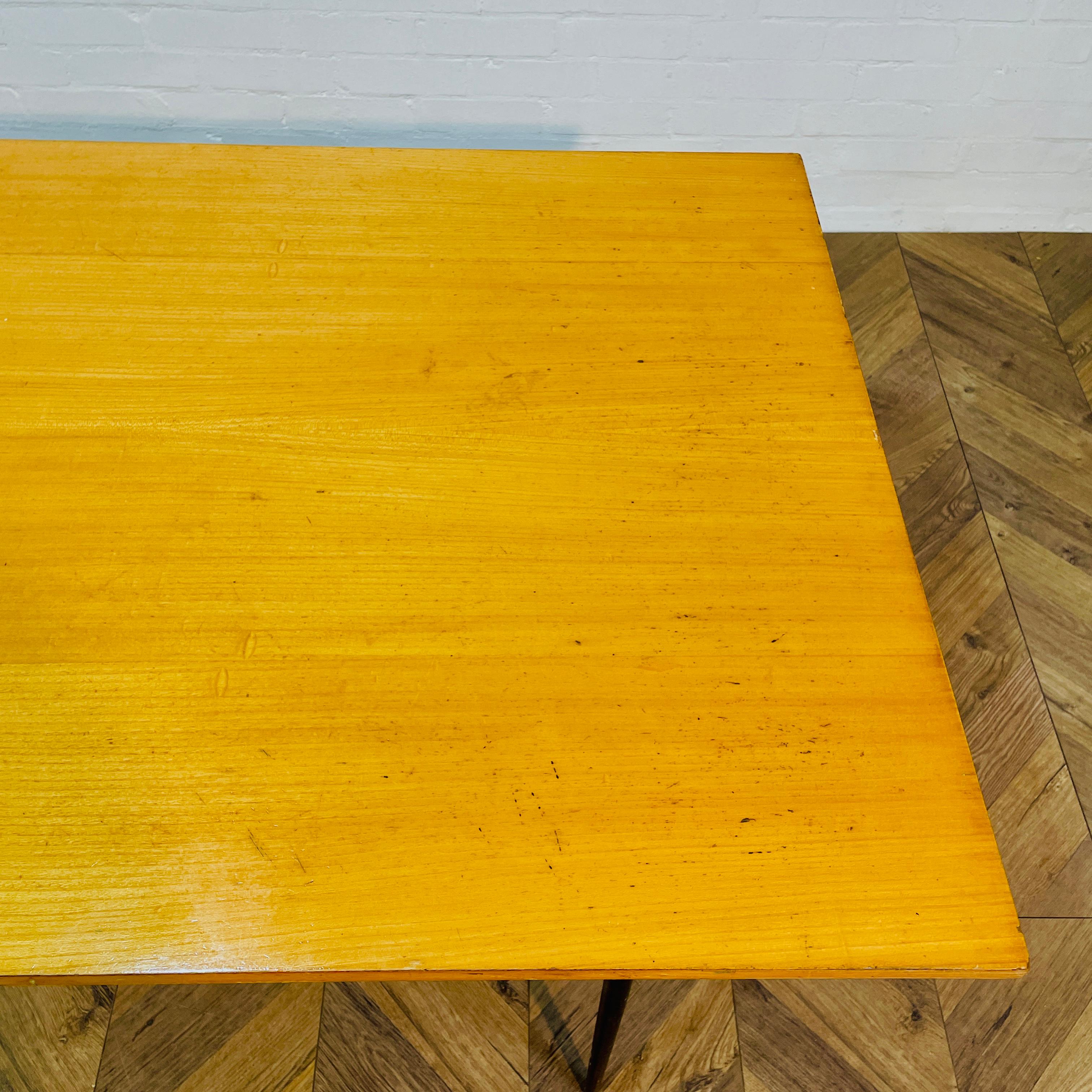 Vintage Mid-Century Large Former Lab Table, Steel Frame, 1970s For Sale 9