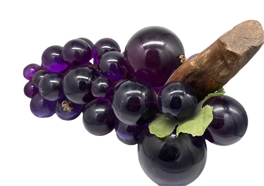 Vintage Mid-Century Large Glass Lucite Puple Grape Cluster For Sale at ...