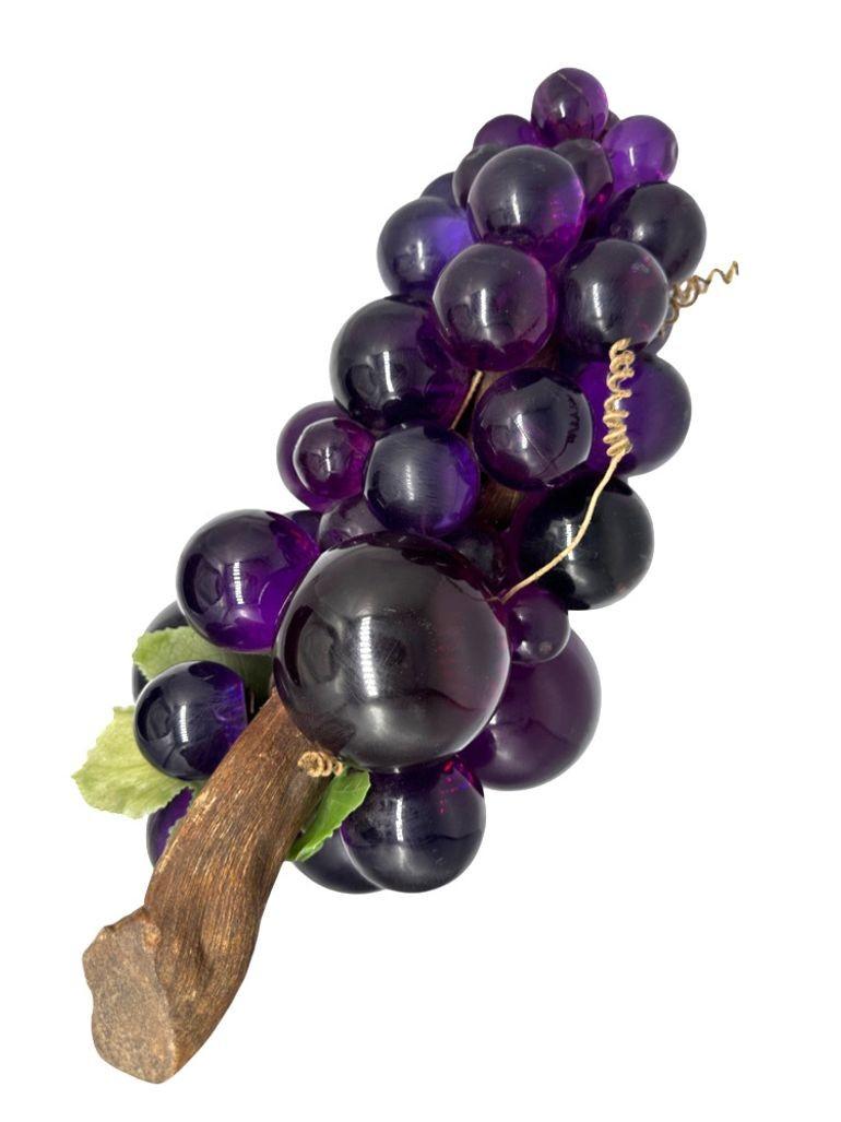 Vintage Mid-Century Large Glass Lucite Puple Grape Cluster For Sale at ...