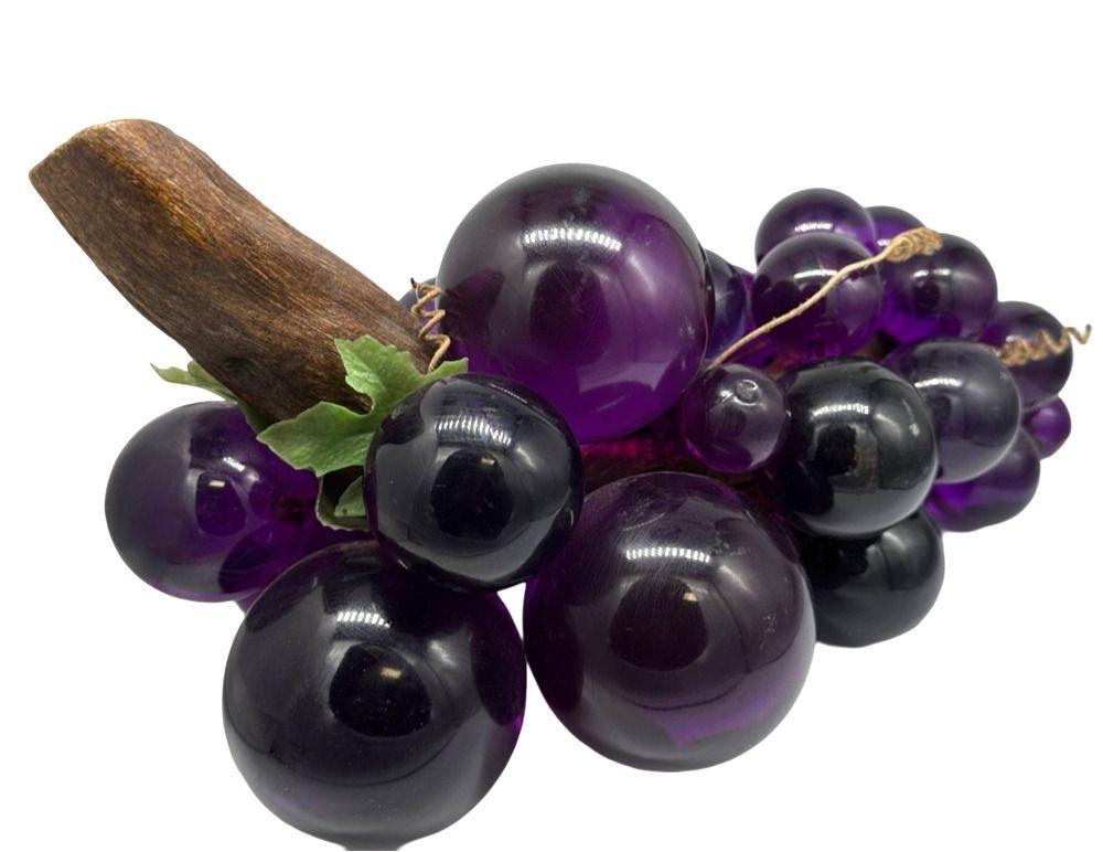 Vintage Mid-Century Large Glass Lucite Puple Grape Cluster For Sale at ...