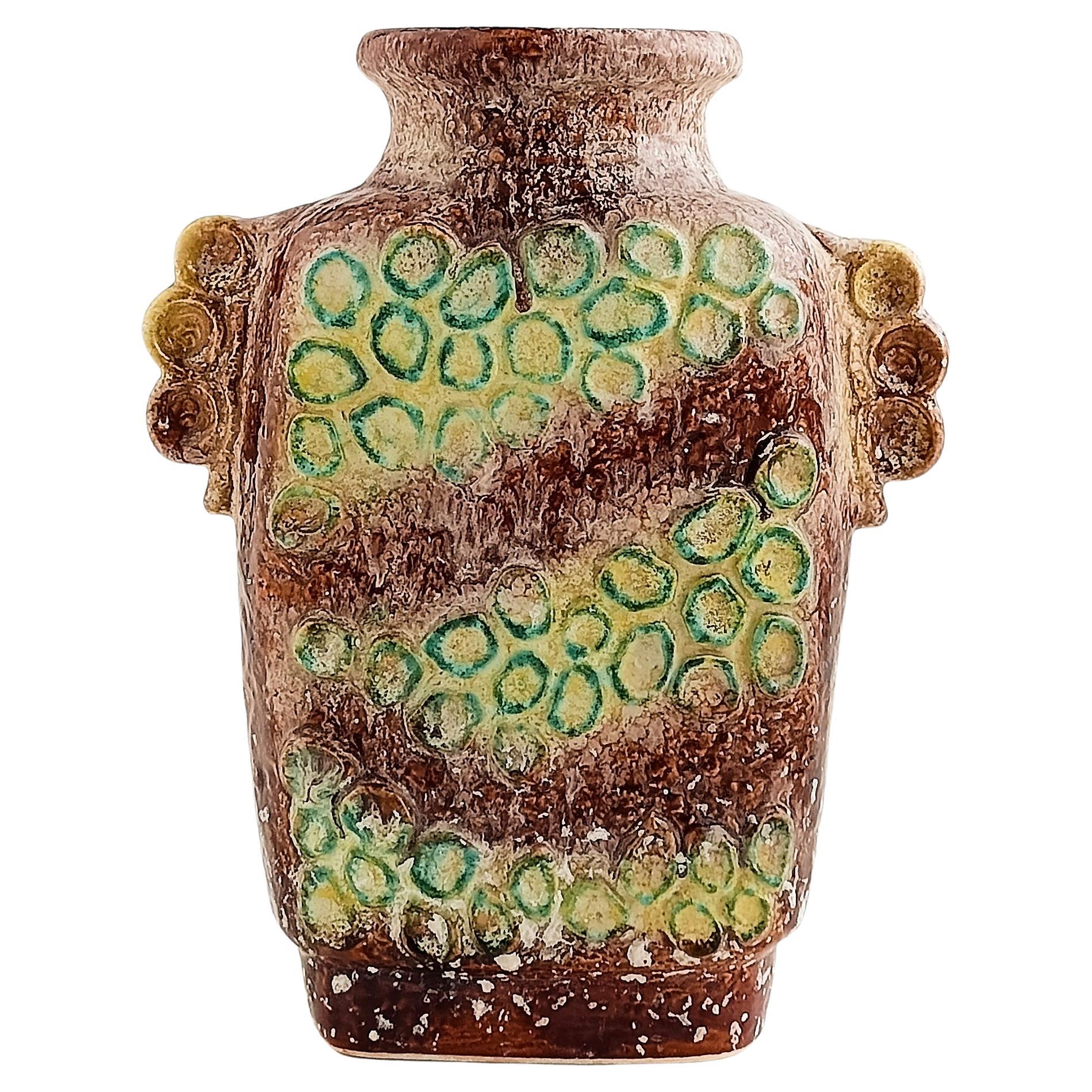 Glazed Large West German Vintage Mid Century Dümler & Breiden Ceramic Vase 1960s For Sale