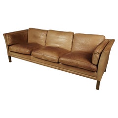 Vintage Midcentury Leather Sofa from Denmark, 1970s