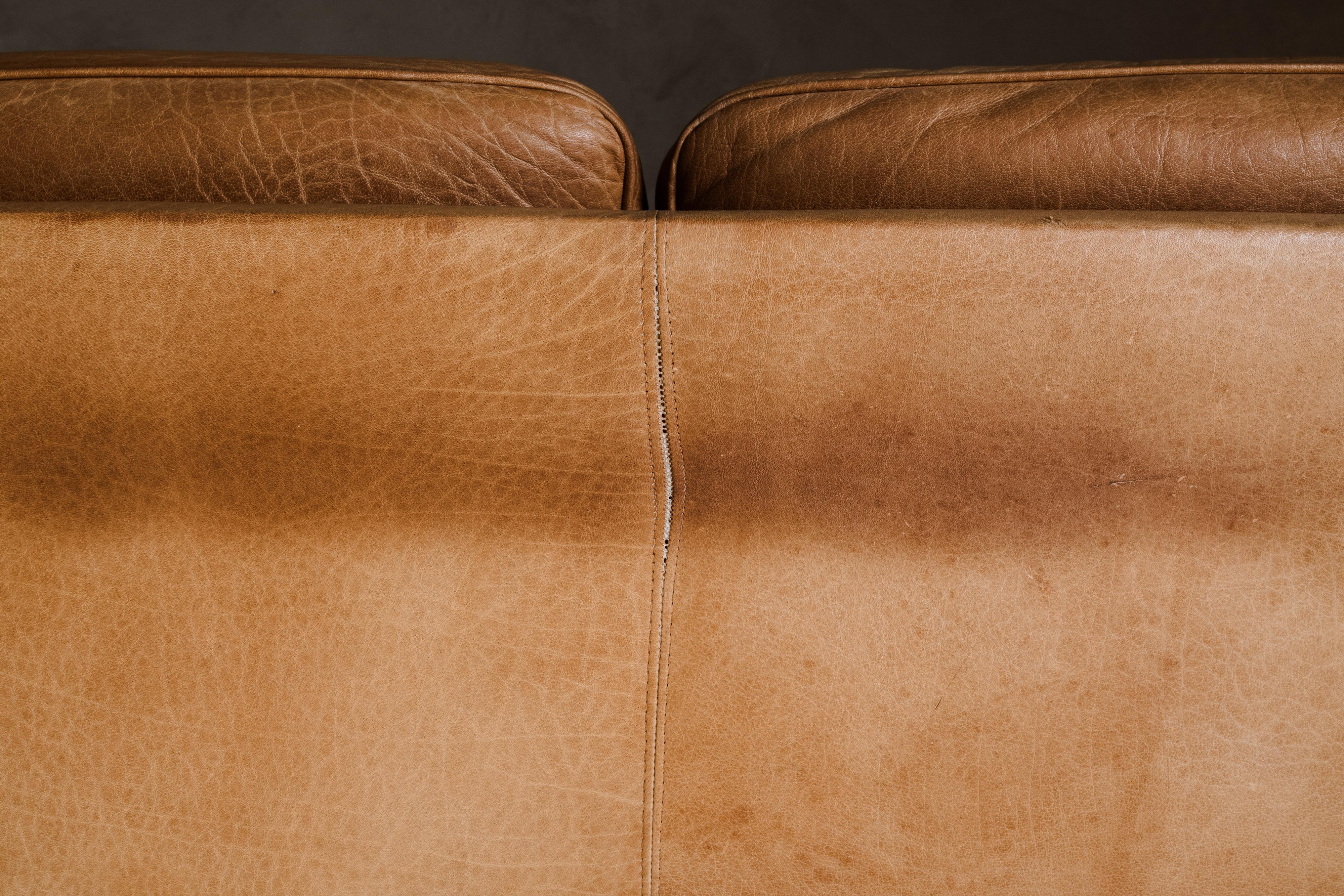 Vintage Midcentury Leather Sofa from Denmark, circa 1970 1