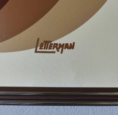 Vintage Mid-Century Letterman Oil on Canvas Art Piece