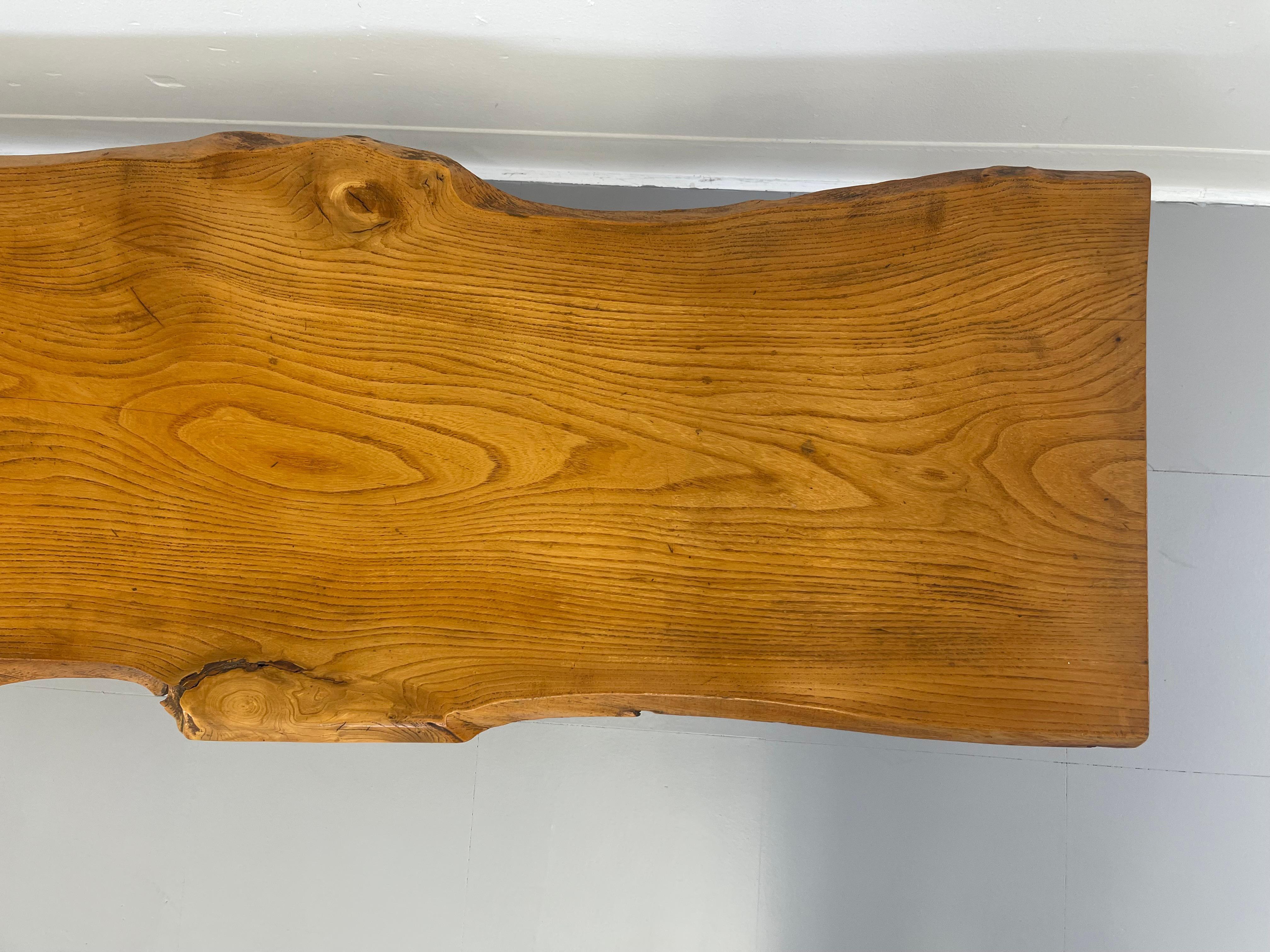 Panchina vintage di metà secolo in Wood con gambe affusolate in vendita 3