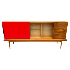 Vintage Mid-Century Long Sideboard, Czechoslovakia, 1970s