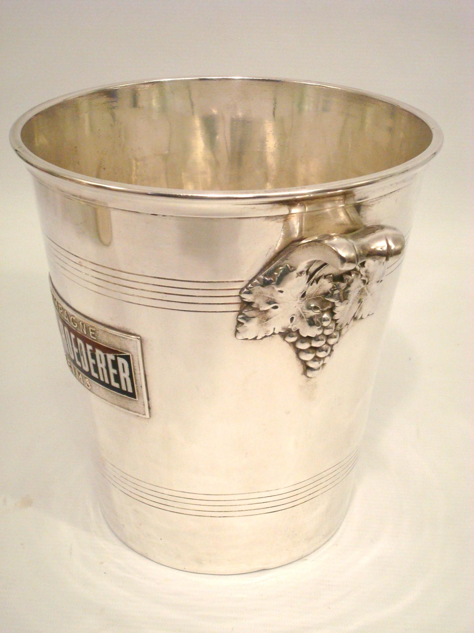 Vintage Mid-Century Louis Roederer Champagner-Emaille-Kühler, Mid-Century  Eimer, Argit Frankreich im Angebot 1