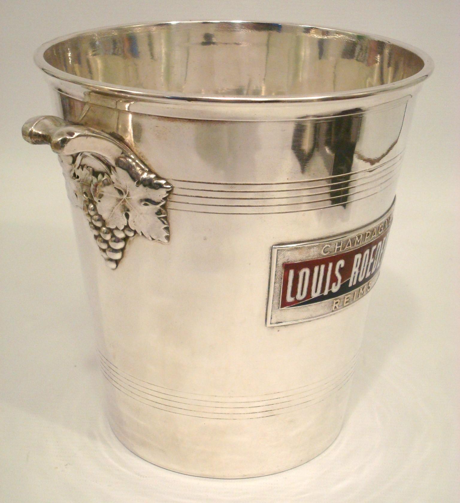 Vintage Mid-Century Louis Roederer Champagne Enamel Cooler  Bucket, Argit France For Sale 3